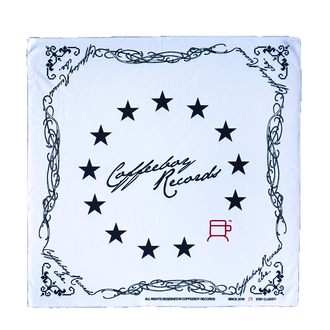 CBR Euro Star Bandana — Coffeeboy Records (White)